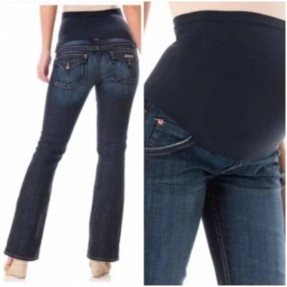 Hudson X Pea In The Pod Jeans Womens 29x28 Blue Maternity Bootcut Dark Wash - Picture 2 of 16